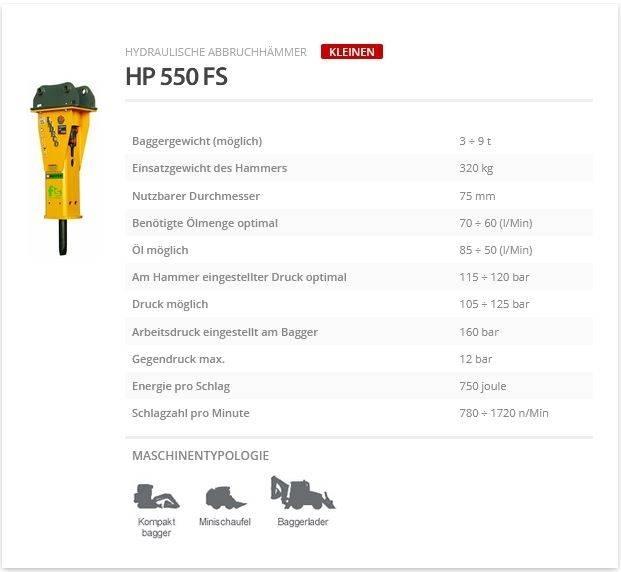 Indeco HP 550 FS 브레이커