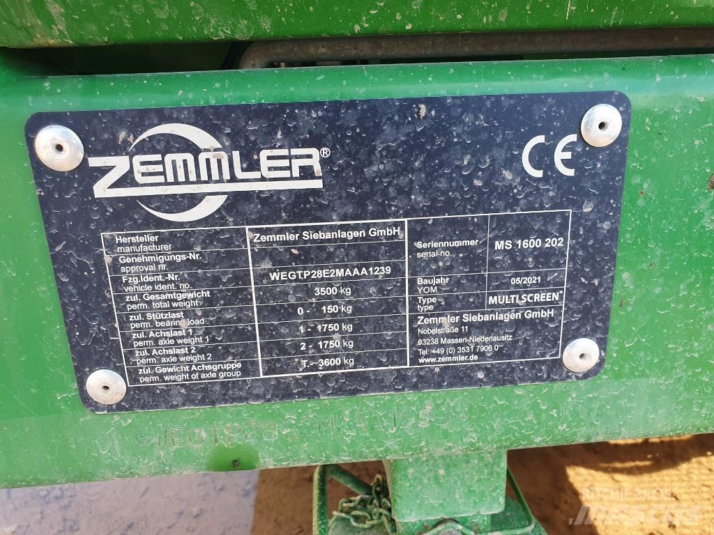 Zemmler MS 1600 이동식 선별기