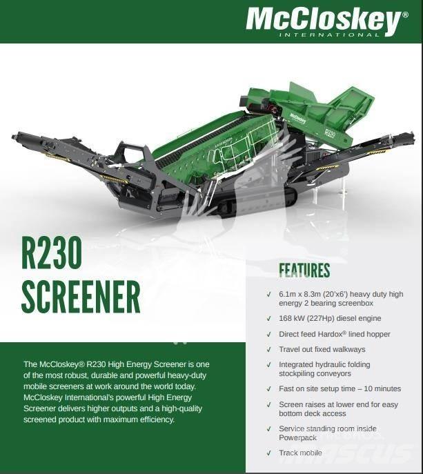 McCloskey R230 스크리너
