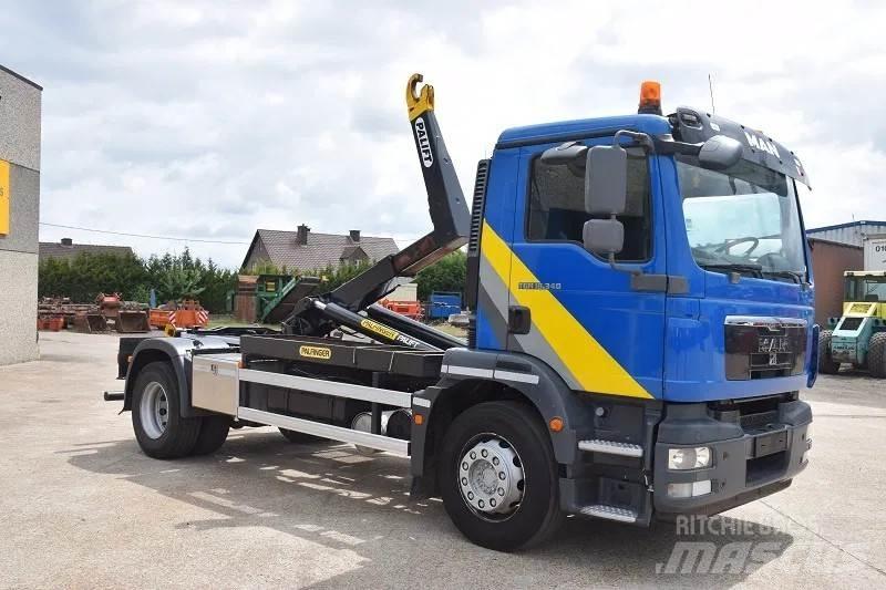 MAN TGM 18.340 훅 리프트 트럭