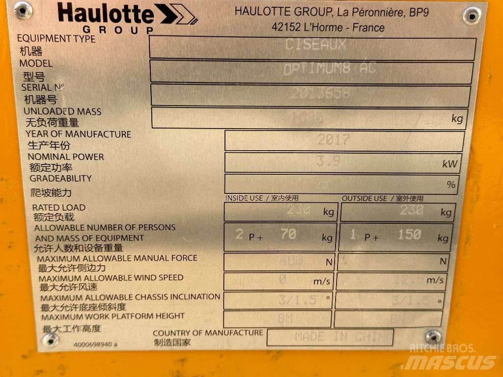 Haulotte OPTIMUM 8 가위형 리프트