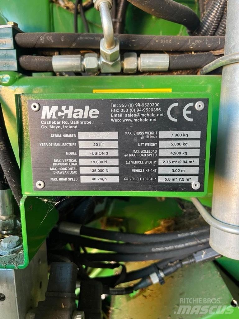 McHale Fusion 3 Plus 원형 곤포기