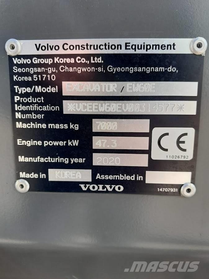 Volvo EW 60 E  휠 굴삭기