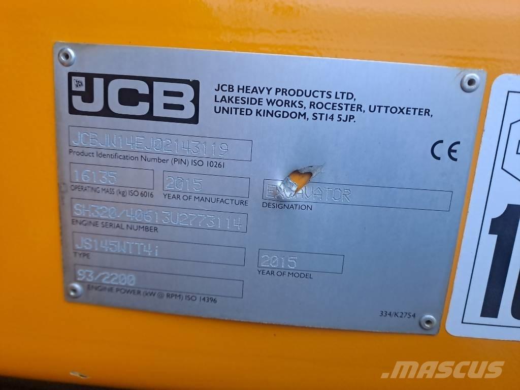 JCB JS145 W  휠 굴삭기