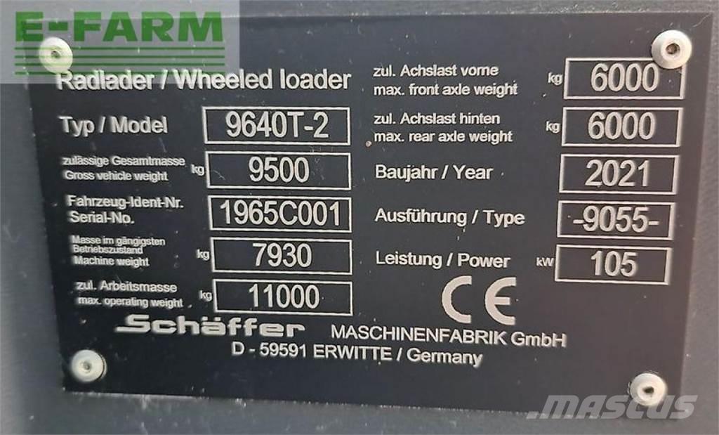 Schäffer 9640 t-2 농업용 텔레 핸들러