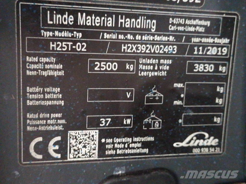 Linde H25T-02 전동 지게차