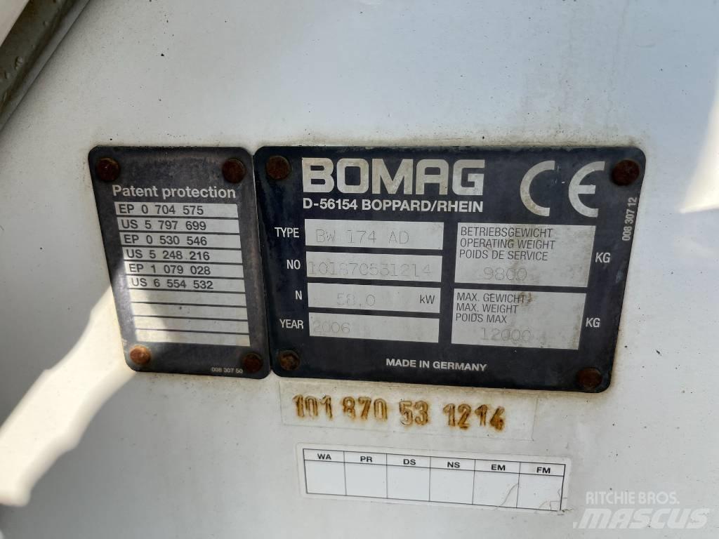 Bomag BW 174 AD 트윈 드럼 롤러