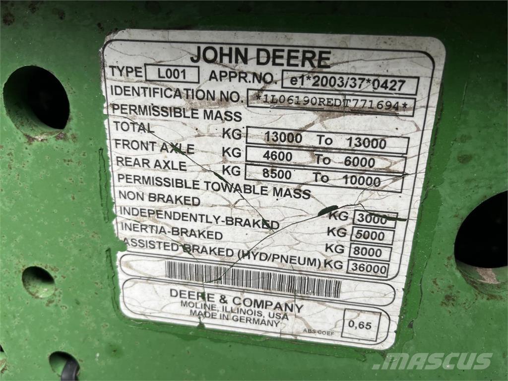 John Deere 6190R 트랙터