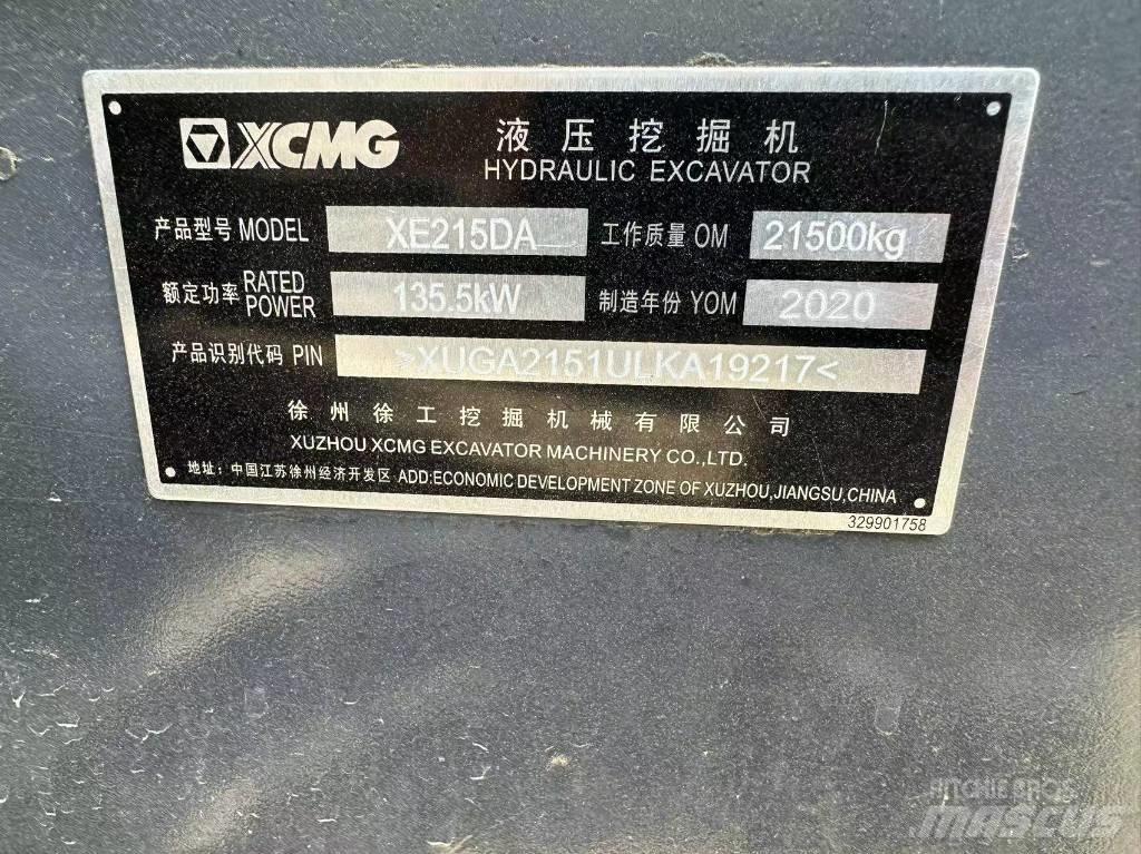 XCMG XE 215 DA 대형 굴삭기 29톤 이상