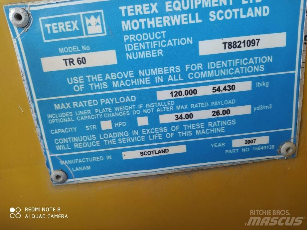 Terex TR 60 초대형 덤프 트럭