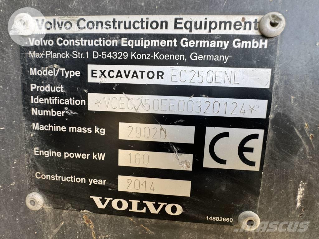 Volvo EC 250 E N L 대형 굴삭기 29톤 이상