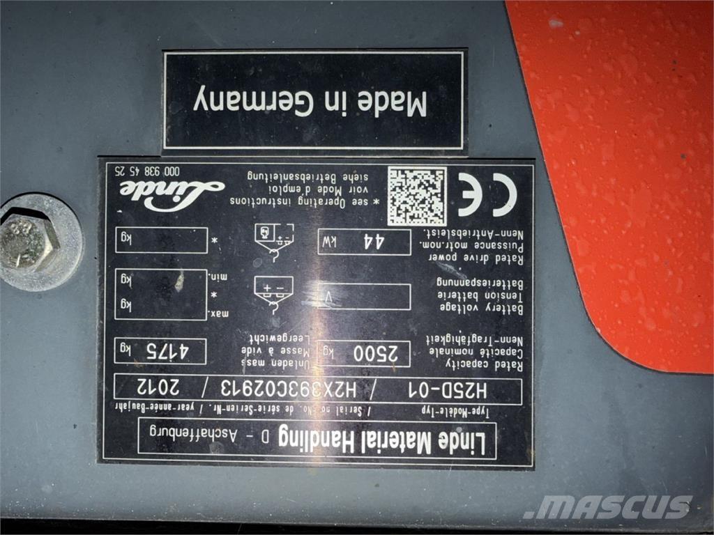 Linde H25D-01 디젤 지게차