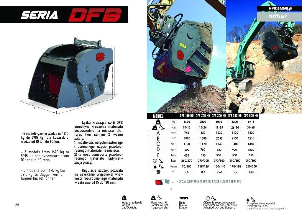  DEMOQ DFB200 파쇄 버킷