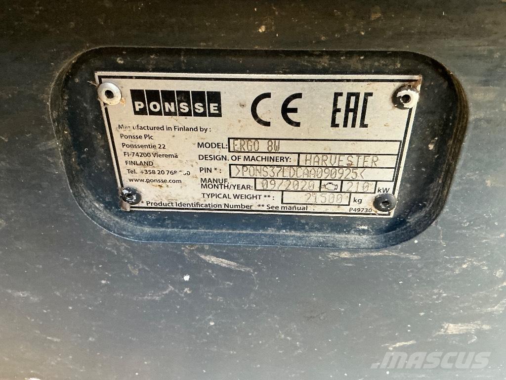 Ponsse ERGO 8W 원목 하베스터