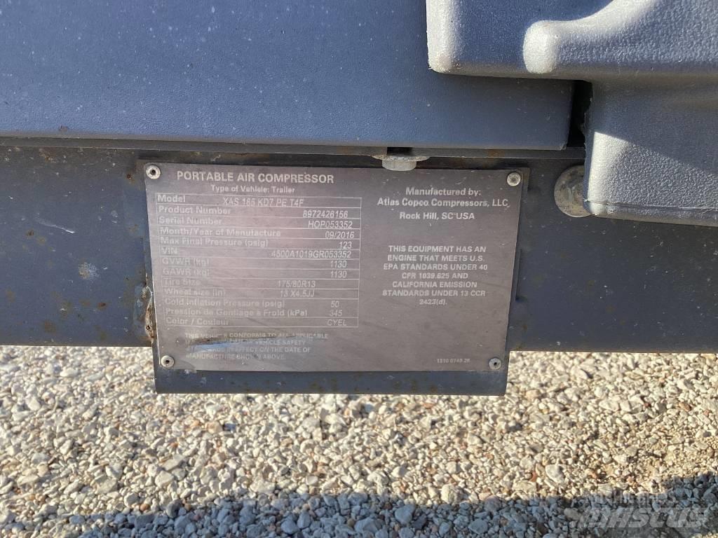 Atlas Copco XAS 185 콤푸레샤