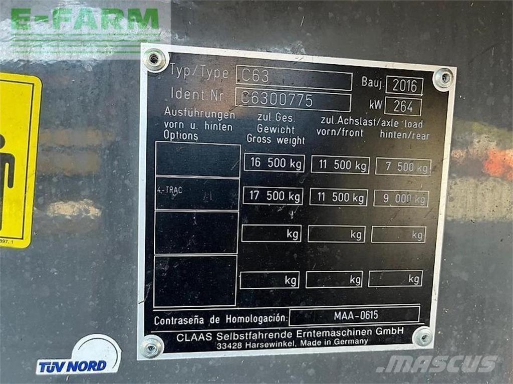 CLAAS lexion 630 콤바인 수확기