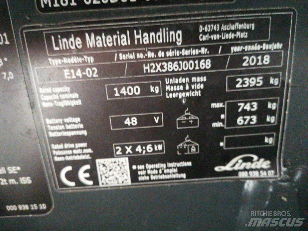 Linde E14-02 전동 지게차