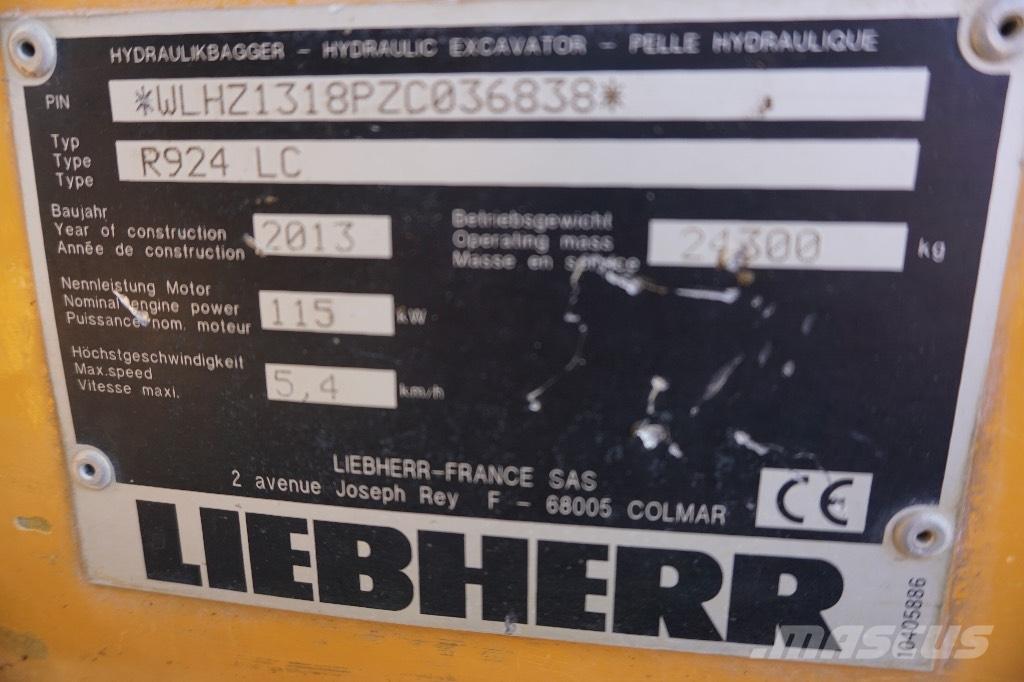 Liebherr R 924 LC 대형 굴삭기 29톤 이상