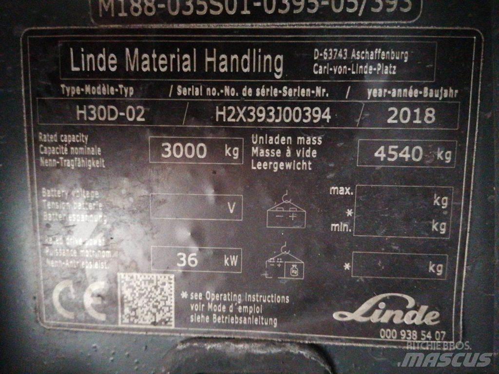 Linde H30D-02 디젤 지게차