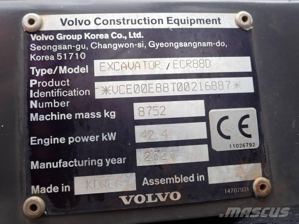 Volvo ECR 88 D 중형굴삭기 7톤-28톤