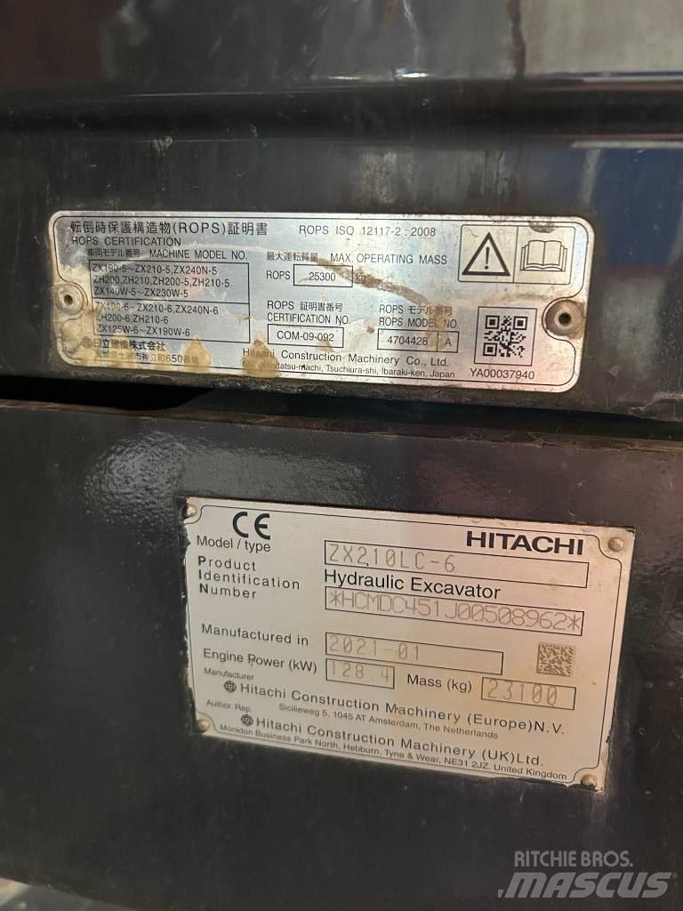 Hitachi ZX 210 LC-6 대형 굴삭기 29톤 이상