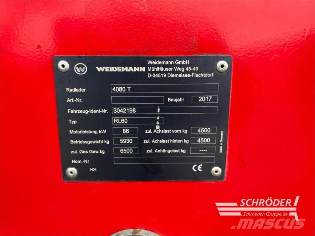 Weidemann 4080 T  휠로우더