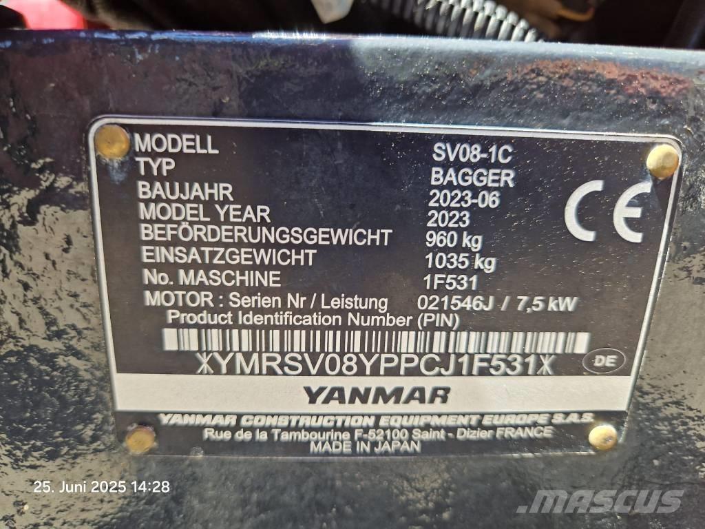Yanmar SV 08-1 A 소형 굴삭기 7톤 미만