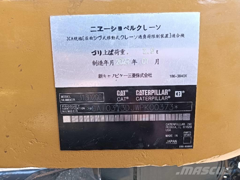 CAT 313 D  휠 굴삭기