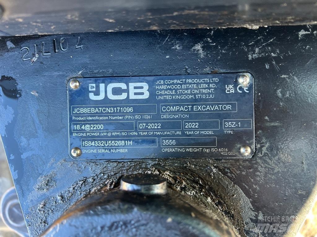 JCB 35 Z 소형 굴삭기 7톤 미만