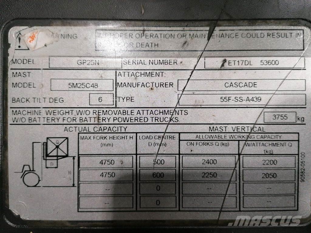 CAT GP25N LPG 지게차