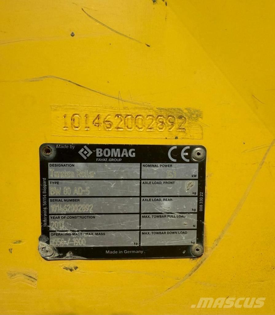 Bomag BW 80 AD-5 트윈 드럼 롤러
