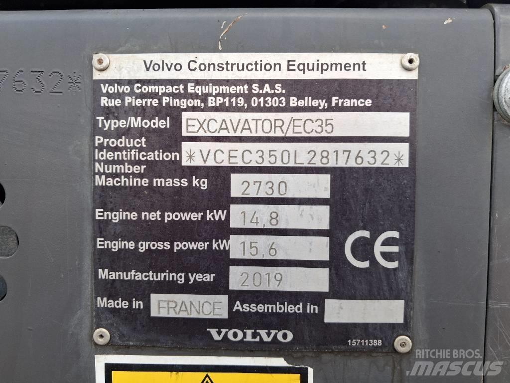 Volvo EC 35 소형 굴삭기 7톤 미만