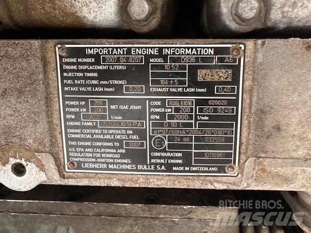 Liebherr D 936 L A6 엔진