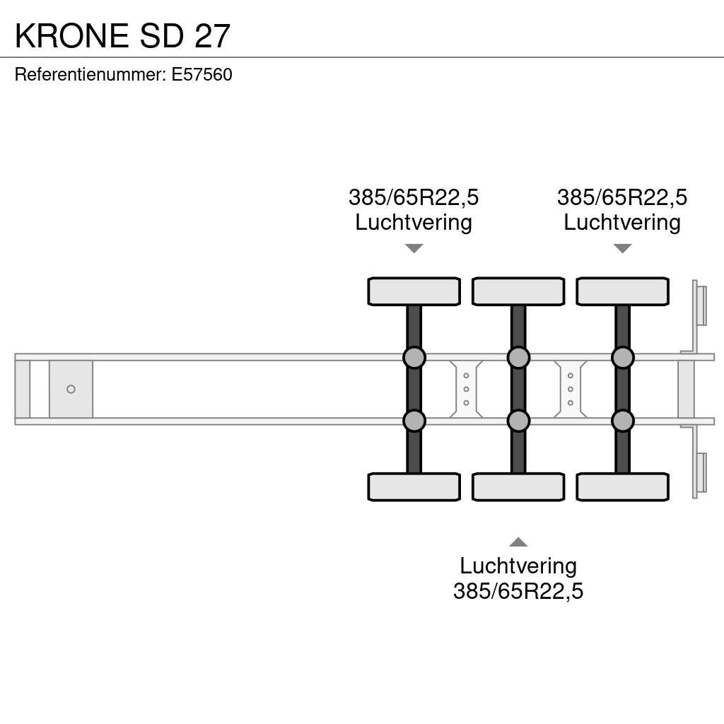 Krone SD 27 커튼사이더 세미 트레일러