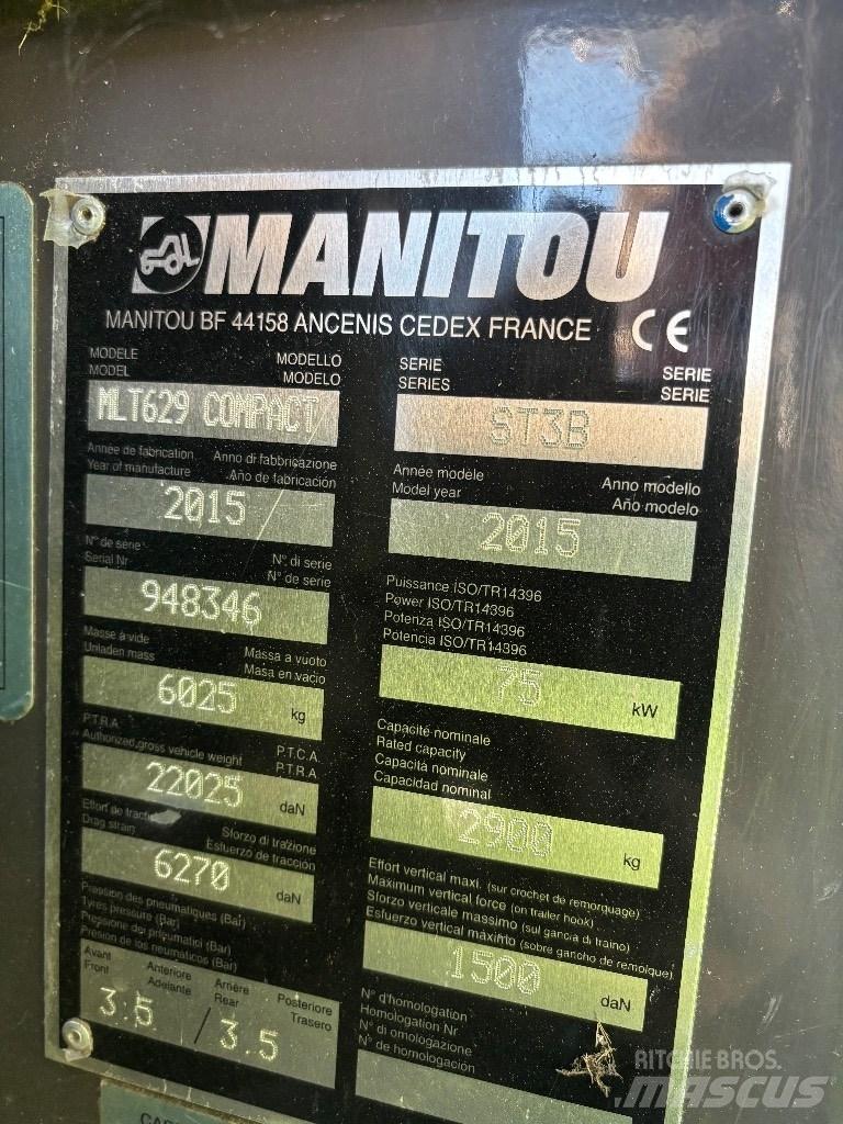 Manitou MLT 629 텔러 핸들러
