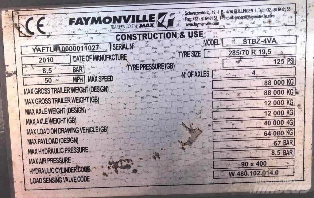Faymonville STBZ-4VA 로우 로더