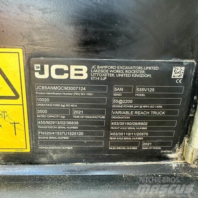 JCB 535V125 텔러 핸들러
