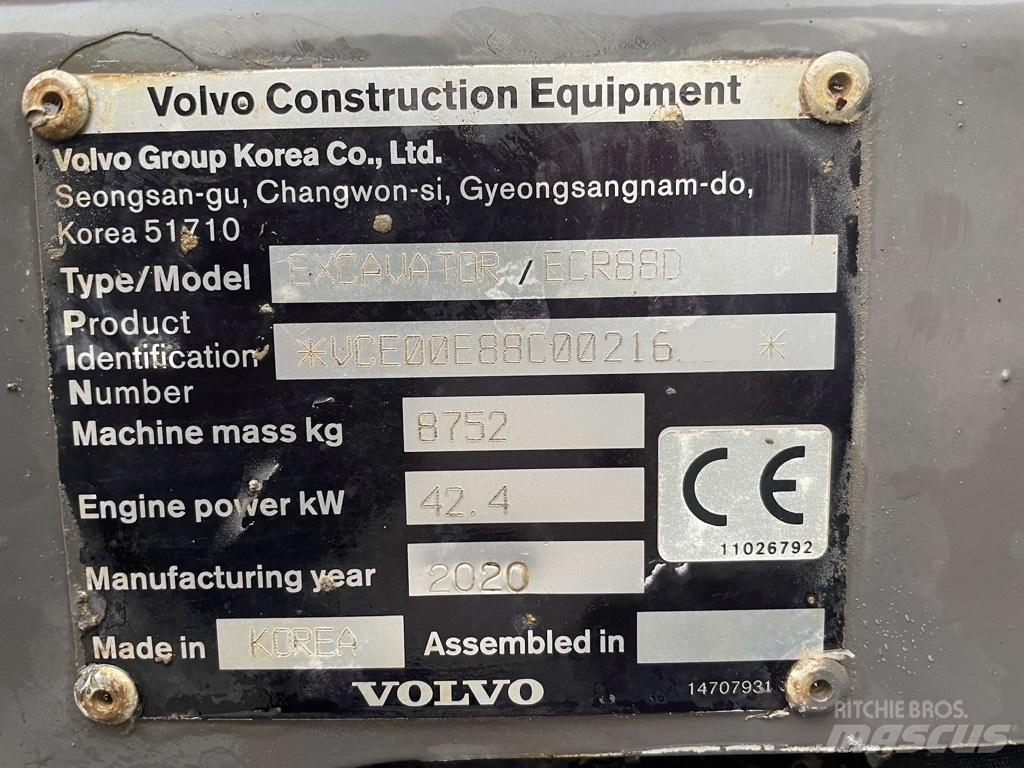 Volvo ECR 88 D PRO 중형굴삭기 7톤-28톤