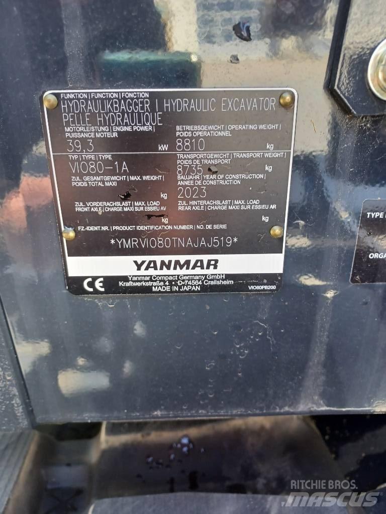 Yanmar Vio 80-2PB 소형 굴삭기 7톤 미만