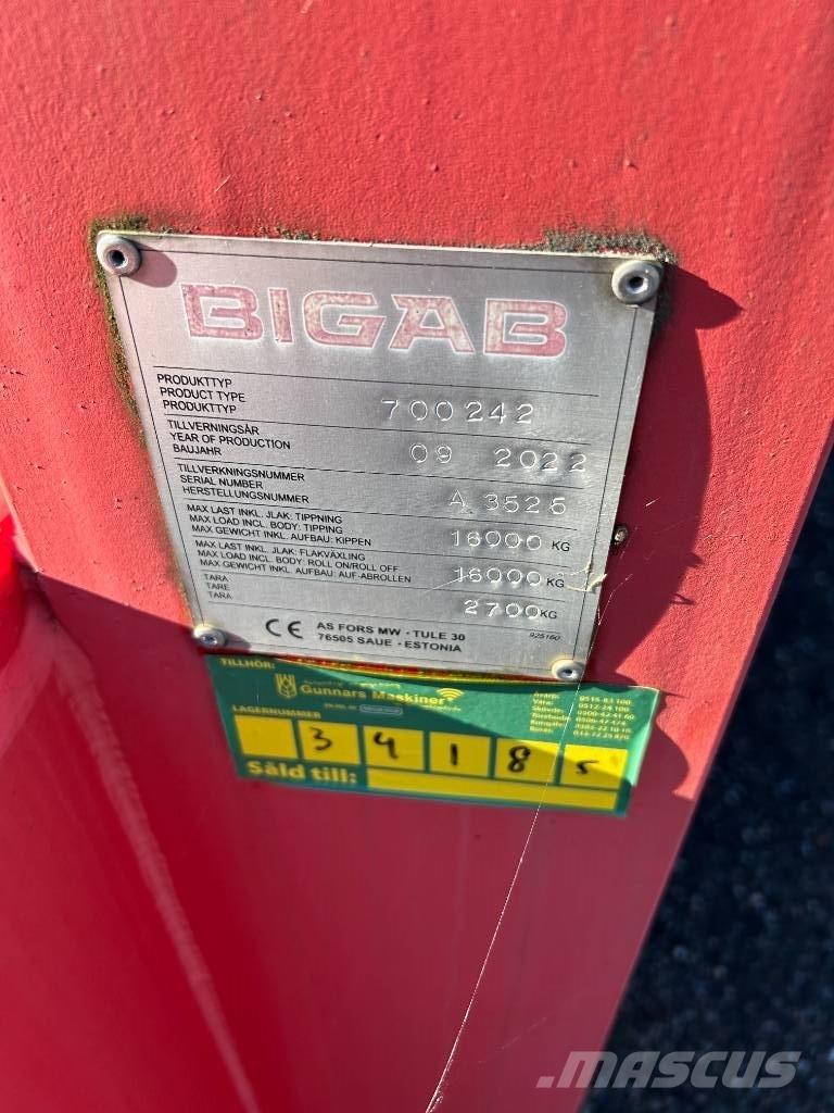 Bigab 242 SCHAKTFLAK 컨테이너 트레일러