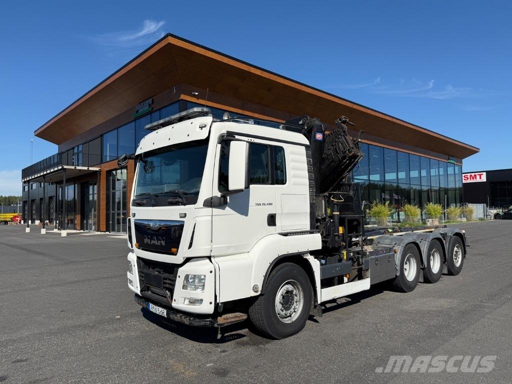 MAN Crane + hook lift 크레인 트럭
