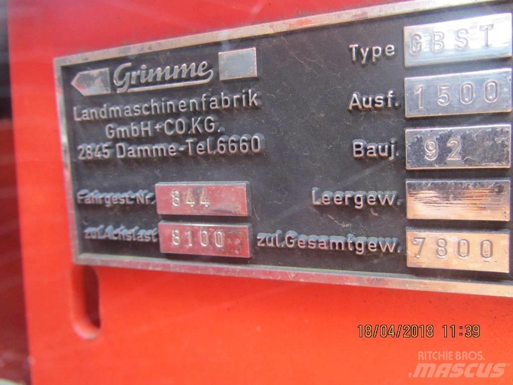 Grimme GBST 1500 감자수확기 및 포테이토디거