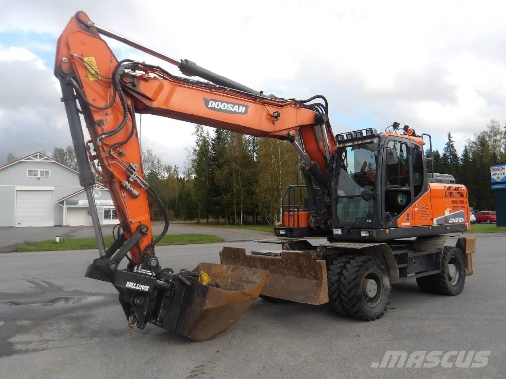 Doosan DX 210 WE  휠 굴삭기