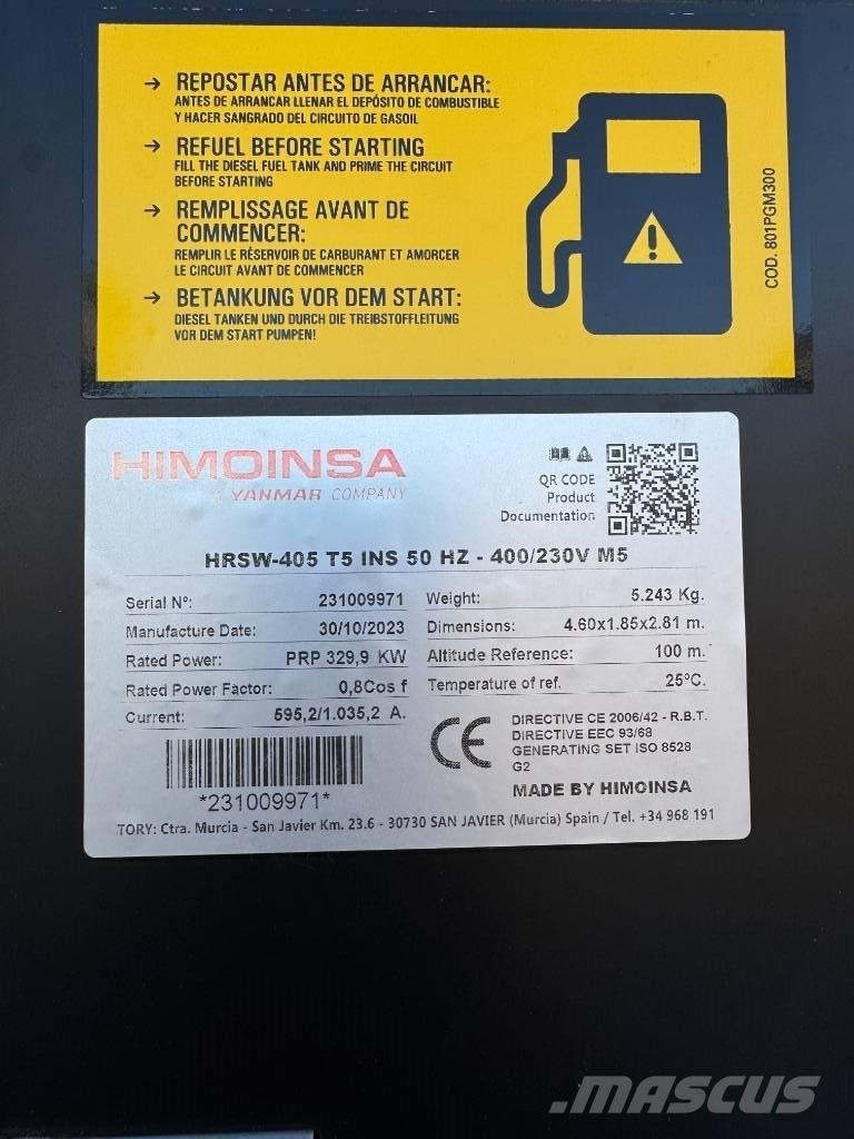 Himoinsa 405 Kva 디젤 발전기
