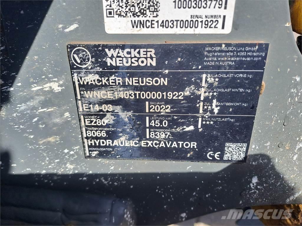 Wacker Neuson EZ80 대형 굴삭기 29톤 이상