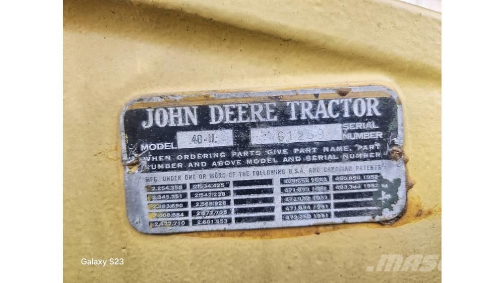 John Deere 40 U 트랙터