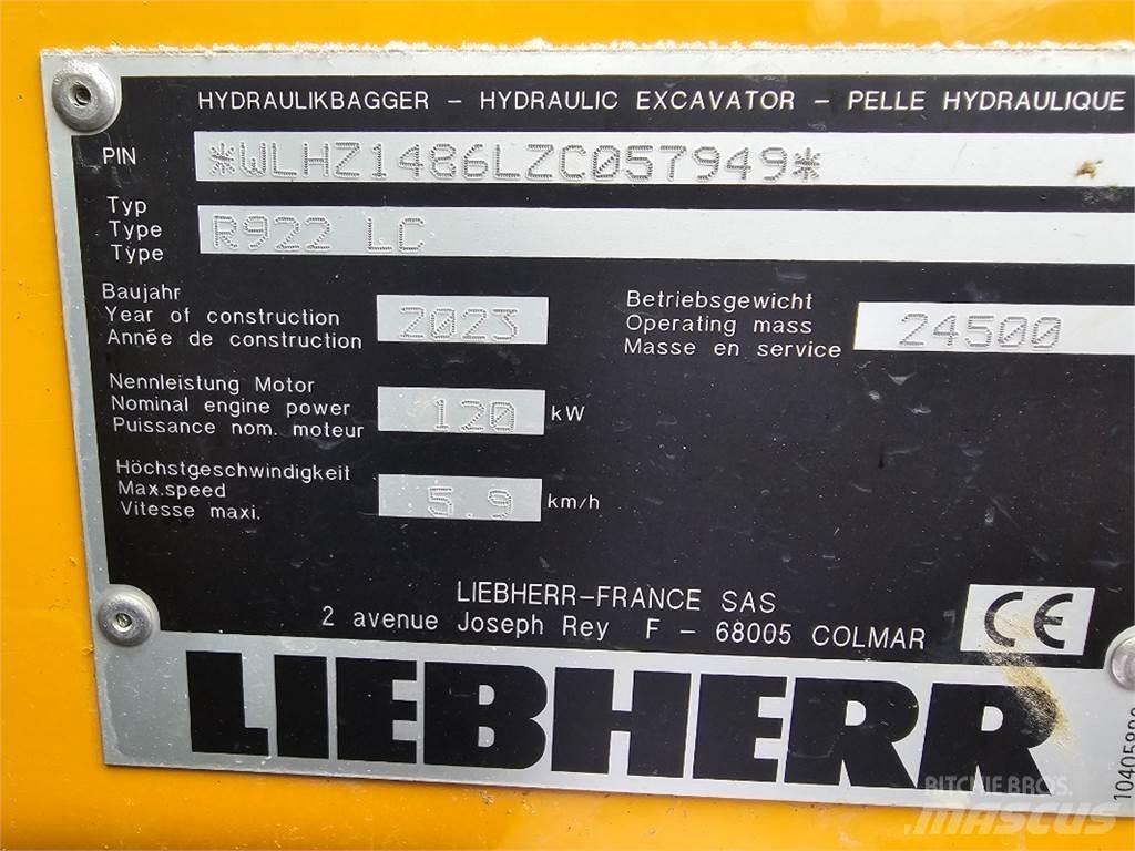 Liebherr R922 대형 굴삭기 29톤 이상