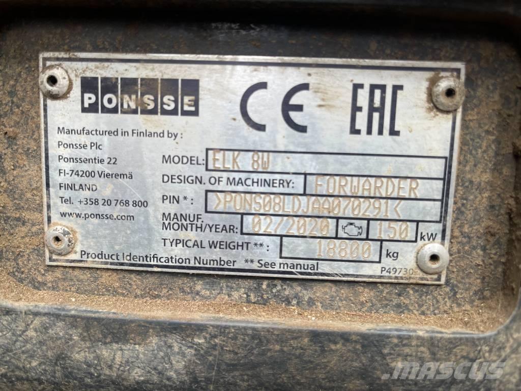 Ponsse Elk 원목 포워더