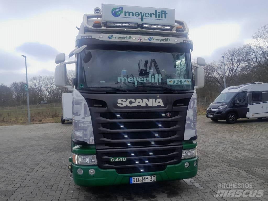 Scania G 440 플랫베드/윈치 트럭