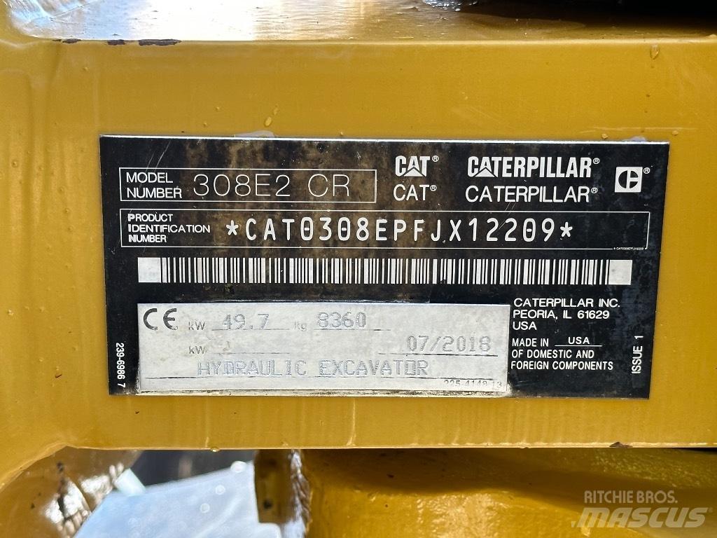 CAT 308 E2 CR 중형굴삭기 7톤-28톤